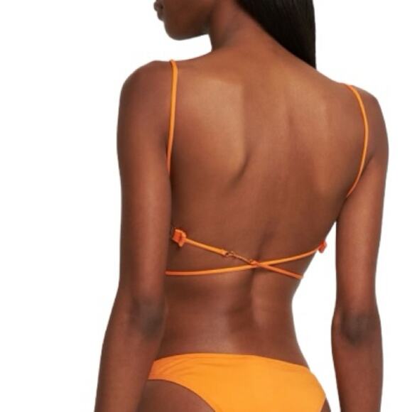 Jacquemus Orange Signat bikini top Retails 233 New Size XS - Picture 5 of 7